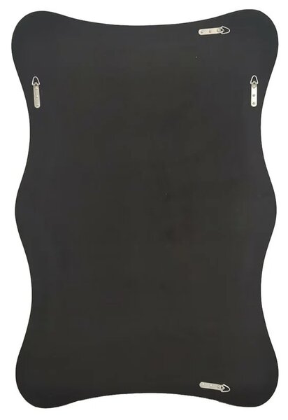 Estila Štýlové glamour obdĺžnikové nástenné zrkadlo Yraj so zvlneným čierno zlatým rámom 120 cm