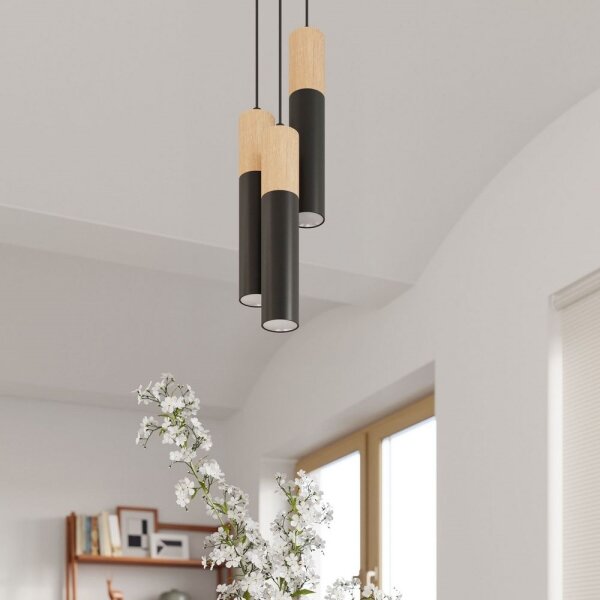 Sollux SL.0635 - Stropné svietidlo PABLO 1xGU10/40W/230V čierna