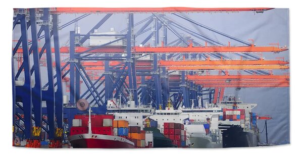 Sablio Uterák Lode v prístave - 30x50 cm