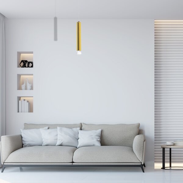 LED luster na lanku GOLDIE LED/5W/230V zlatý