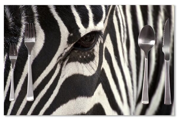 Sablio Prestieranie Detail zebra: 40x30cm