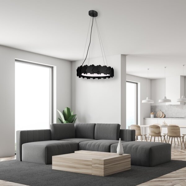 LED luster na lanku SOHO LED/24W/230V čierny