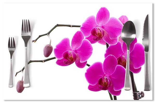 Sablio Prestieranie Fialové Orchidey: 40x30cm