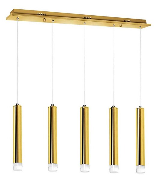 LED Luster na lanku GOLDIE 5xLED/25W/230V zlatá