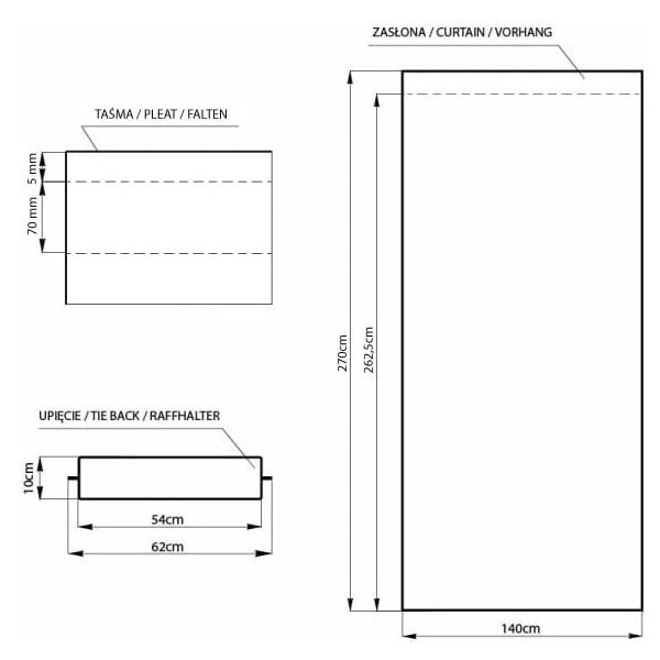 Sivobéžový dimout záves 140x270 cm Kierra – Restilo