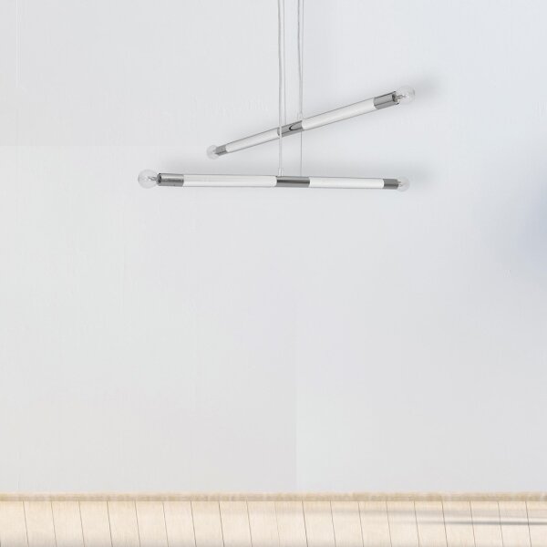 Luster na lanku BASTONE WHITE 4xE14/40W/230V