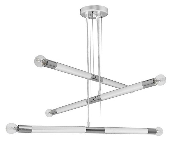 Luster na lanku BASTONE WHITE 6xE14/40W/230V