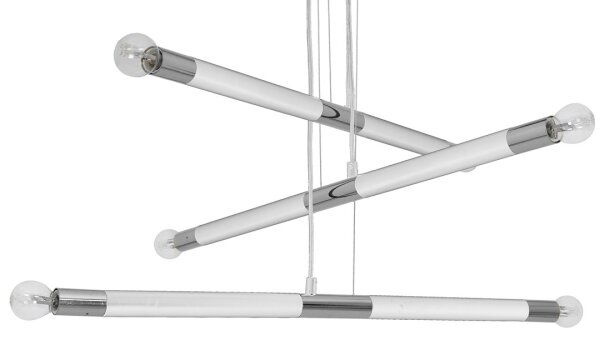 Luster na lanku BASTONE WHITE 6xE14/40W/230V