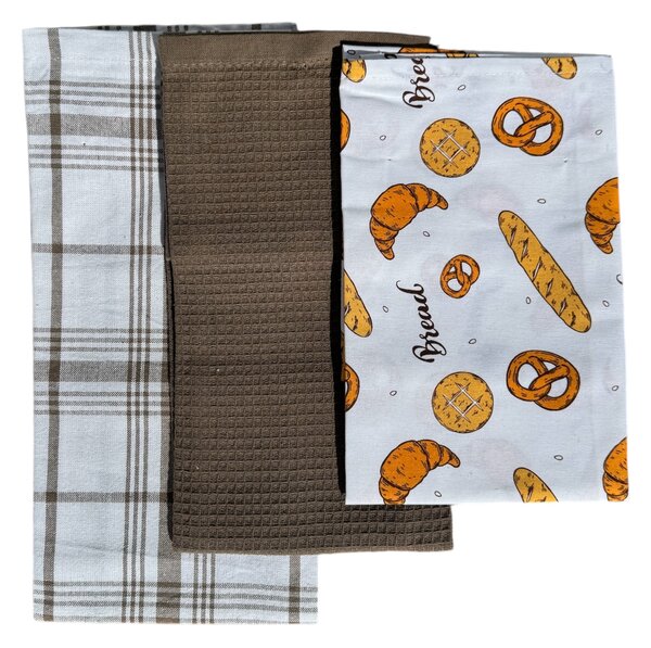 Sendia Textil Kuchynské utierky 3 Set Bread