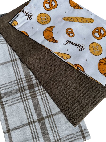 Sendia Textil Kuchynské utierky 3 Set Bread