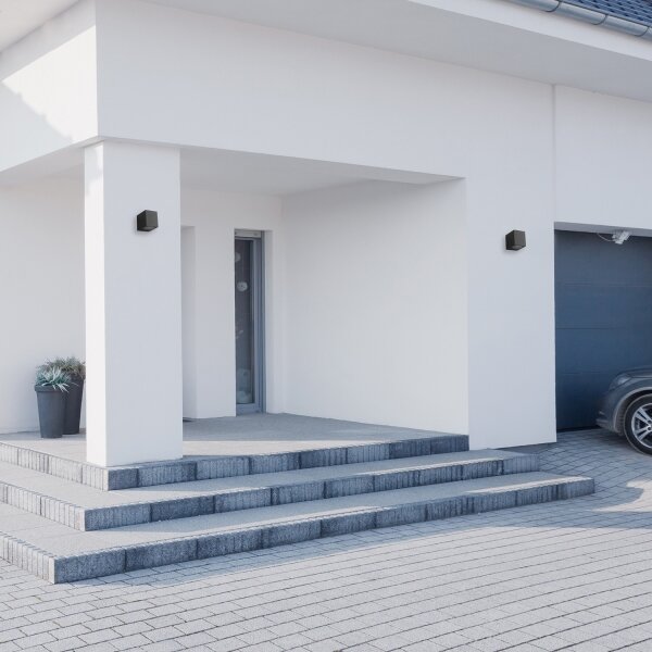 Vonkajšie nástenné svietidlo BOKA 1xGU10/60W/230V IP44 čierna