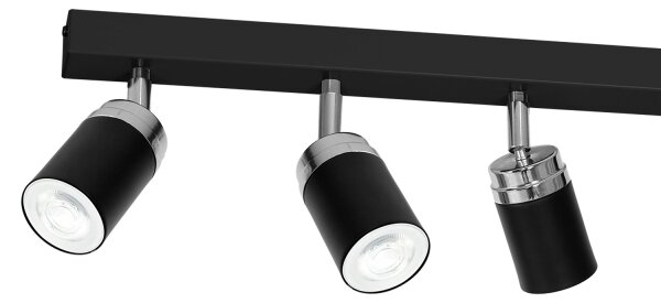Bodové svietidlo RENO 6xGU10/60W/230V čierna/chróm