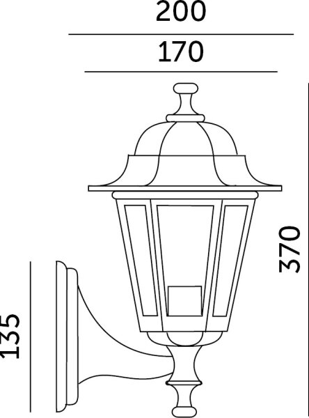Vonkajšie nástenné svietidlo 1xE27/60W/230V IP44 čierna