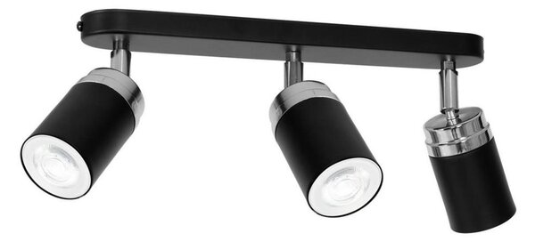 Bodové svietidlo RENO 3xGU10/8W/230V čierna/chróm