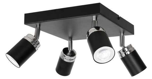 Bodové svietidlo RENO 4xGU10/8W/230V čierna/chróm