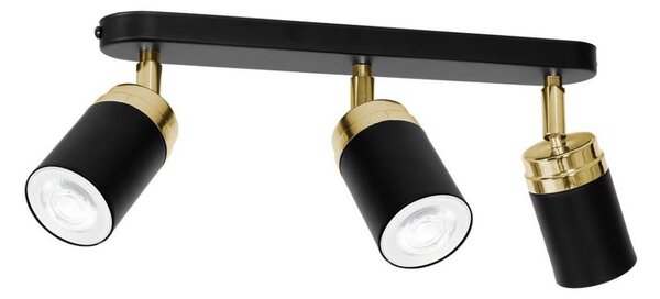 Bodové svietidlo RENO 3xGU10/8W/230V čierna/zlatá