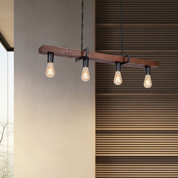 Luster na reťazi HARD 4xE27/60W/230V