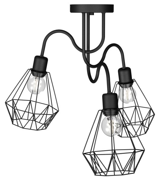 Prisadený luster BERGEN 3xE27/60W/230V