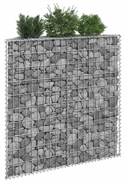 Trapézový gabiónový vyvýšený kôš pozinkovaná oceľ 100x20x100 cm