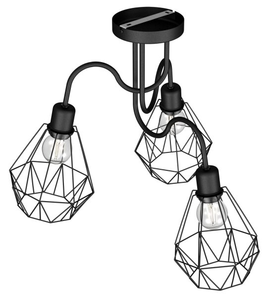 Prisadený luster BERGEN 3xE27/60W/230V