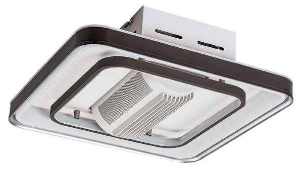 RABALUX 71341 Aireon stropné svietidlo s ventilátorom 480x480mm LED 50W/2200lm 3000+4000+6000K čierna, stmievateľné, diaľkový ovládač