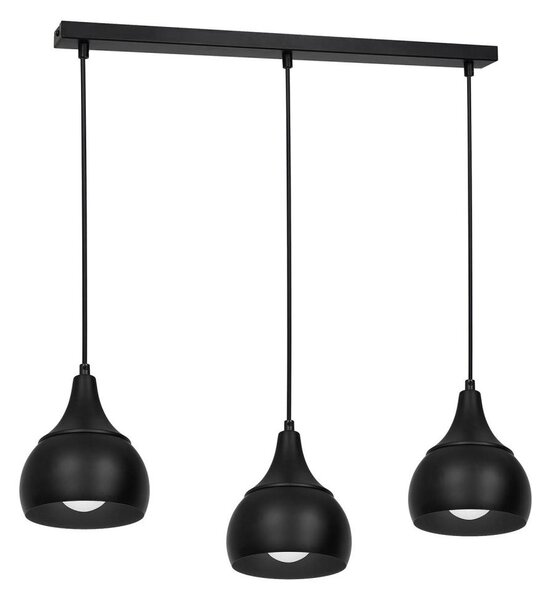 Luster na lanku AKTAN 3xE27/60W/230V čierna