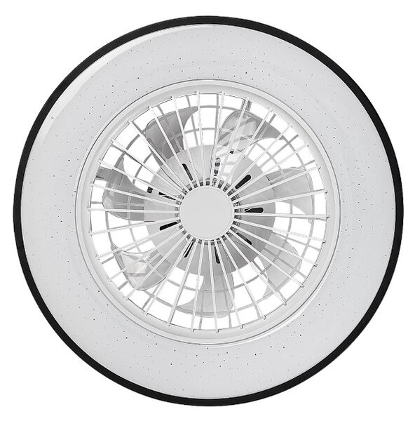 RABALUX 71331 Dalfon2 stropné svietidlo s ventilátorom D485mm LED 48W/2800lm 3000-6500K čierna, stmievateľné, diaľkový ovládač, starlight efekt