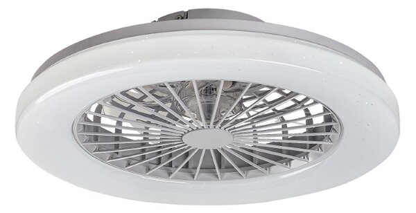 RABALUX 71333 Dalfon2 stropné svietidlo s ventilátorom D485mm LED 48W/3500lm 3000-6500K biela, stmievateľné, diaľkový ovládač, starlight efekt