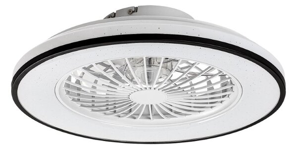 RABALUX 71331 Dalfon2 stropné svietidlo s ventilátorom D485mm LED 48W/2800lm 3000-6500K čierna, stmievateľné, diaľkový ovládač, starlight efekt