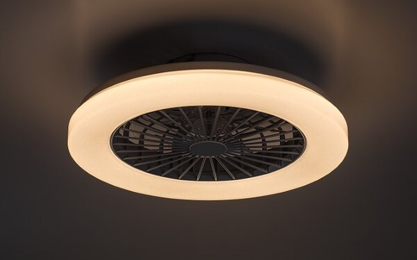 RABALUX 71333 Dalfon2 stropné svietidlo s ventilátorom D485mm LED 48W/3500lm 3000-6500K biela, stmievateľné, diaľkový ovládač, starlight efekt