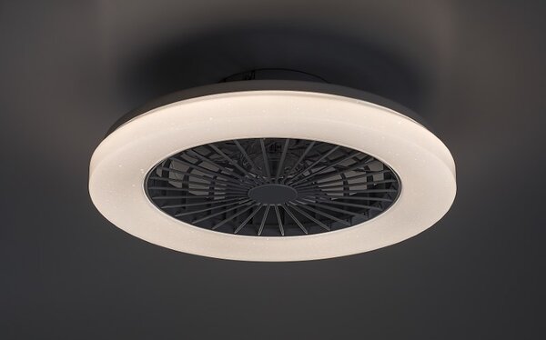 RABALUX 71333 Dalfon2 stropné svietidlo s ventilátorom D485mm LED 48W/3500lm 3000-6500K biela, stmievateľné, diaľkový ovládač, starlight efekt