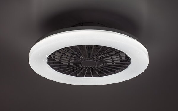 RABALUX 71333 Dalfon2 stropné svietidlo s ventilátorom D485mm LED 48W/3500lm 3000-6500K biela, stmievateľné, diaľkový ovládač, starlight efekt