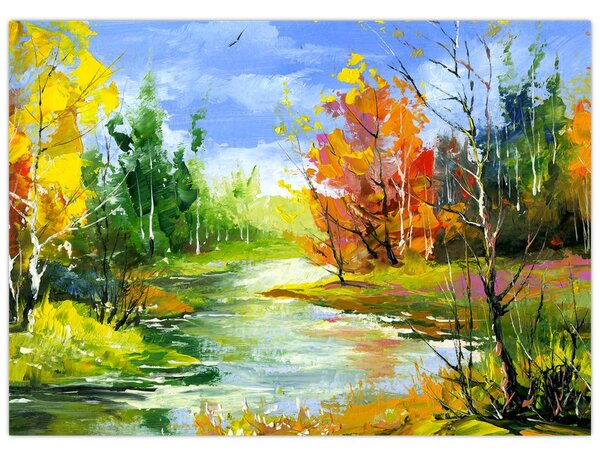 Obraz - Maľba krajiny (70x50 cm)