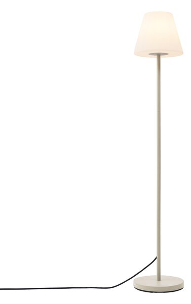 Vonkajšia stojaca lampa béžová s bielym tienidlom IP65 - Virginia