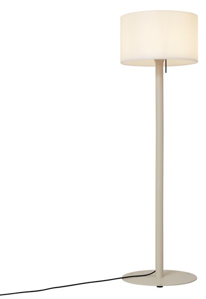 Škandinávska vonkajšia stojaca lampa béžová s bielym tienidlom IP44 - Mississippi