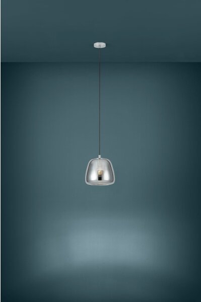 Eglo 39666 - Luster na lanku ALBARINO 1xE27/40W/230V pr. 26 cm dymová