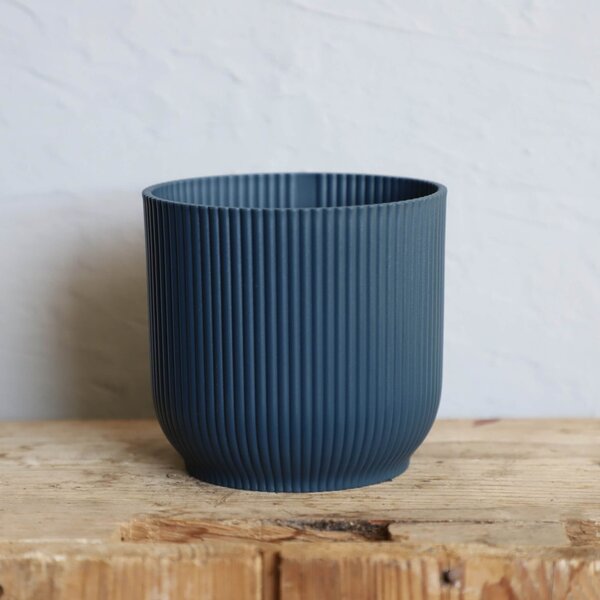 Elho plastový kvetináč Vibes fold deep blue Ø 9 cm