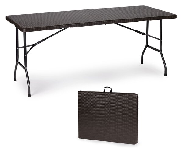 ModernHome Skladací záhradný stôl 180 cm - ratan