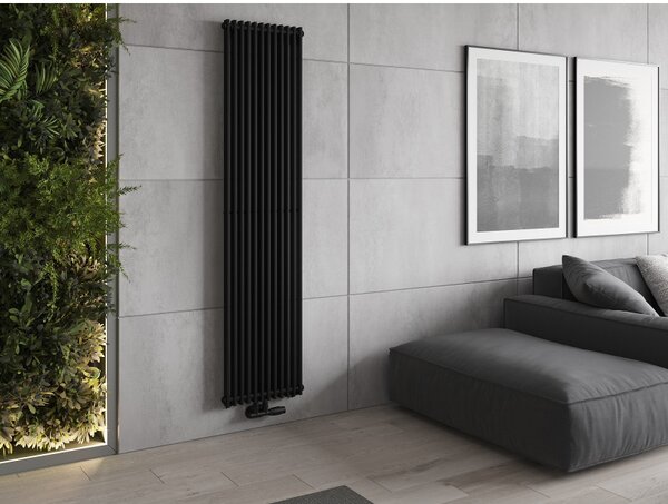 Mexen Kansas, vykurovacie teleso 1800 x 420 mm, 975 W, čierna, W204-1800-420-00-70