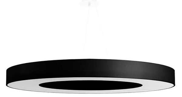 Sollux SL.0798 - Luster na lanku SATURNO SLIM 8xE27/60W/230V pr. 90 cm čierna