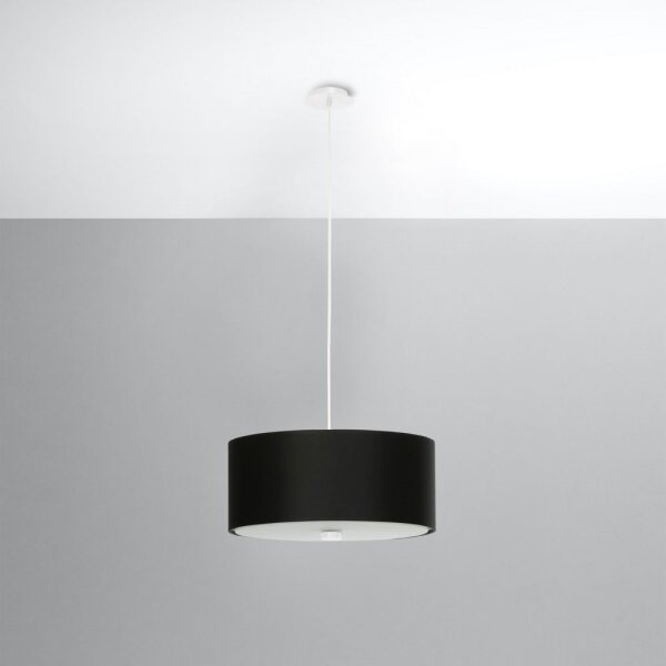 Sollux SL.0756 - Luster na lanku SKALA 3xE27/60W/230V pr. 30 cm čierna