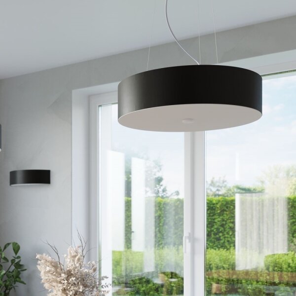Sollux SL.0756 - Luster na lanku SKALA 3xE27/60W/230V pr. 30 cm čierna