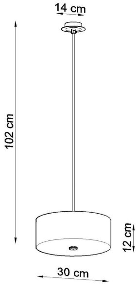 Sollux SL.0756 - Luster na lanku SKALA 3xE27/60W/230V pr. 30 cm čierna