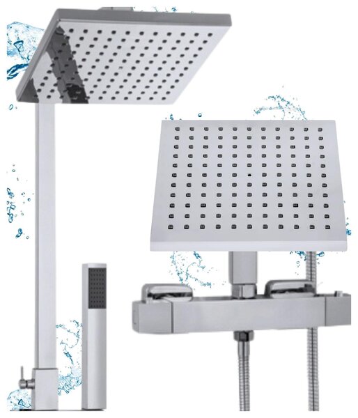 Granitan - Dažďová sprcha - Sprchová hlavica - Sprcha čierna - mosadz - CUBE