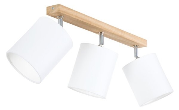 Spot-Light 56744374 - Bodové svietidlo APRILLIA 3xE27/25W/230V dub/biela