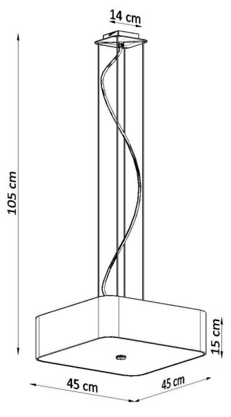 Sollux SL.0774 - Luster na lanku LOKKO 5xE27/60W/230V 45 cm čierna