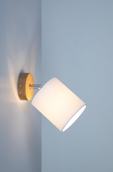 Spot-Light 56744174 - Nástenné bodové svietidlo APRILLIA 1xE27/25W/230V dub/biela