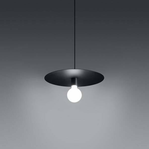 Sollux SL.0853 - Luster na lanku FLAVIO 1xE27/60W/230V čierna