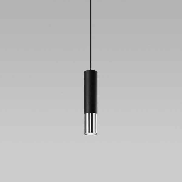 Sollux SL.0940 - Luster na lanku LOOPEZ 1xGU10/10W/230V čierna/chróm