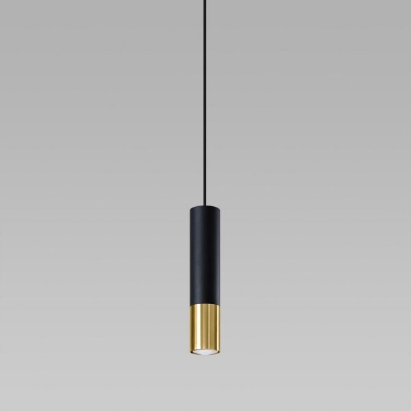 Sollux SL.0952 - Luster na lanku LOOPEZ 1xGU10/40W/230V čierna/zlatá